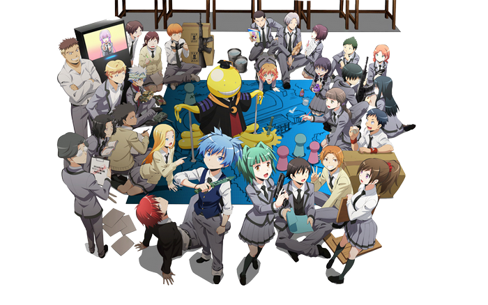 Assassination Classroom Koro-sensei and students playing board game
