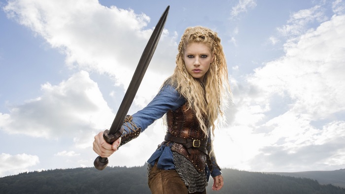 Lagertha Lothbrok holding a sword