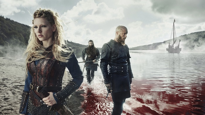 Lagertha and Ragnar Lothbrok from Vikings