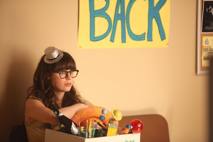 Jessica Day with a mini hat