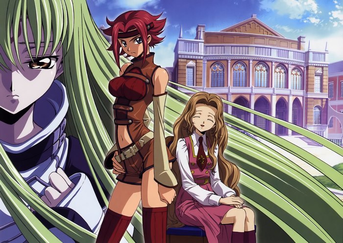 Nunnally Lamperouge and Kallen Kozuki from Code Geass