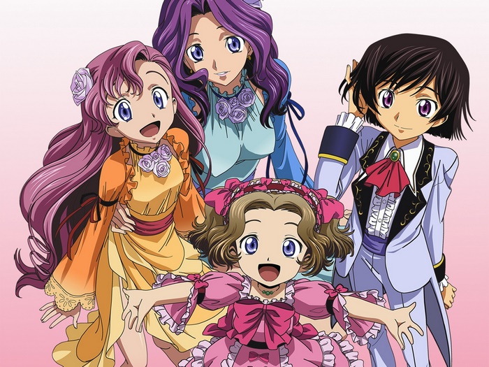 Nunnally Lamperouge and friends from Code Geass