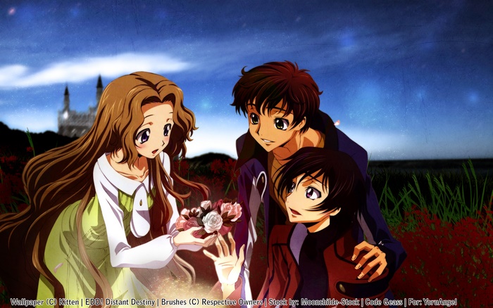 Nunnally Lamperouge and brothers from Code Geass