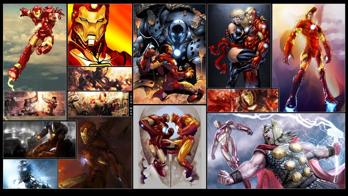 Iron Man and Ms. Marvel collage