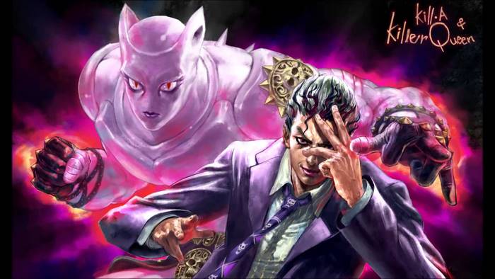 Yoshikage Kira and Killer Queen from JoJo's Bizarre Adventure