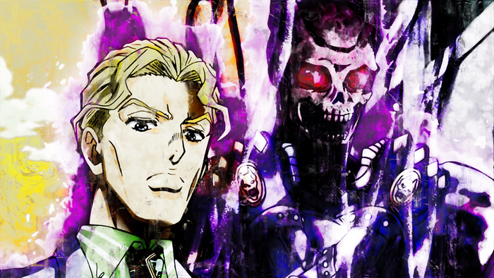 Yoshikage Kira and Killer Queen from JoJo's Bizarre Adventure