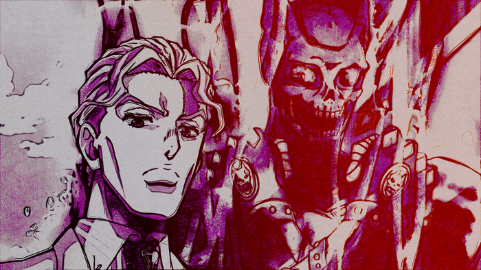 Yoshikage Kira and Killer Queen from JoJo's Bizarre Adventure