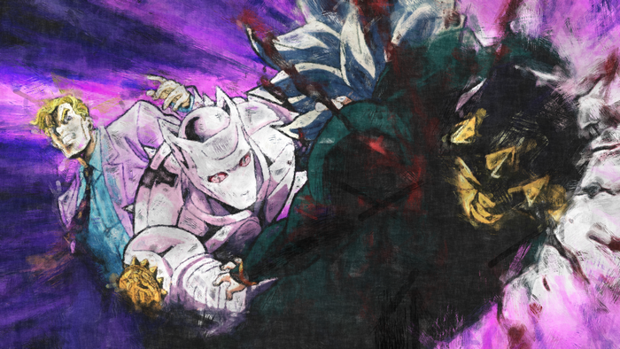 Yoshikage Kira and Killer Queen from JoJo's Bizarre Adventure