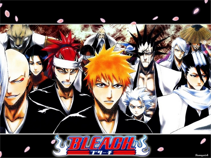Bleach characters including Ikkaku Madarame
