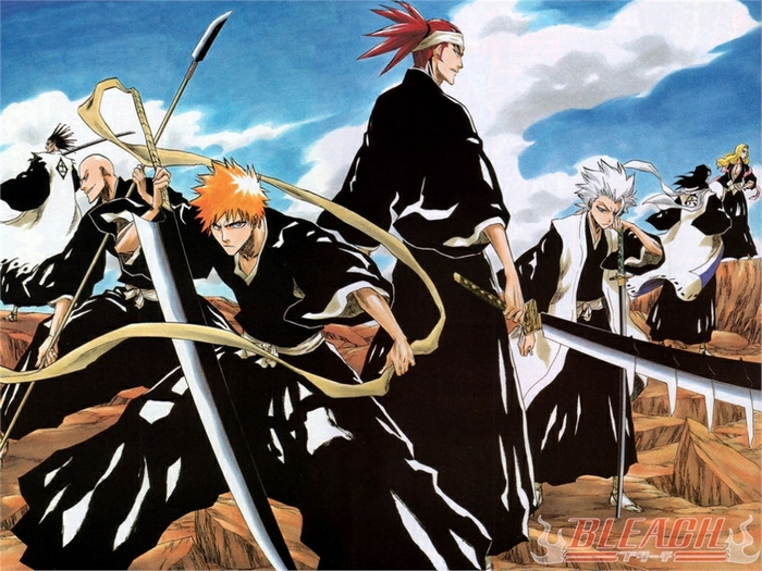 Ikkaku Madarame and other characters from Bleach