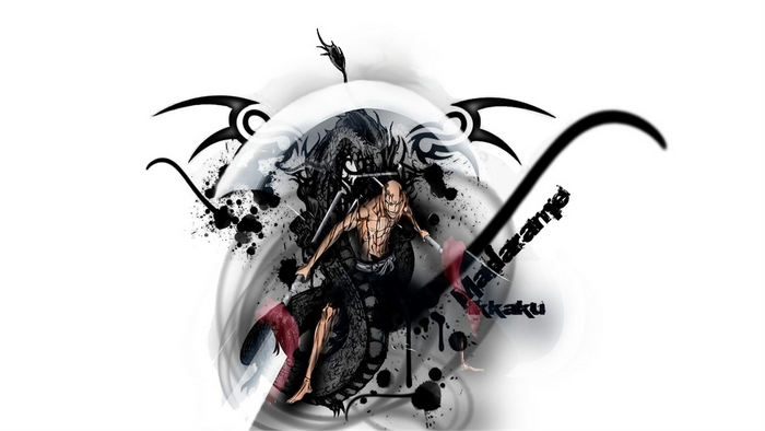 Ikkaku Madarame from Bleach with dragon