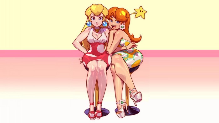 Princess Peach and Princess Daisy from Mario