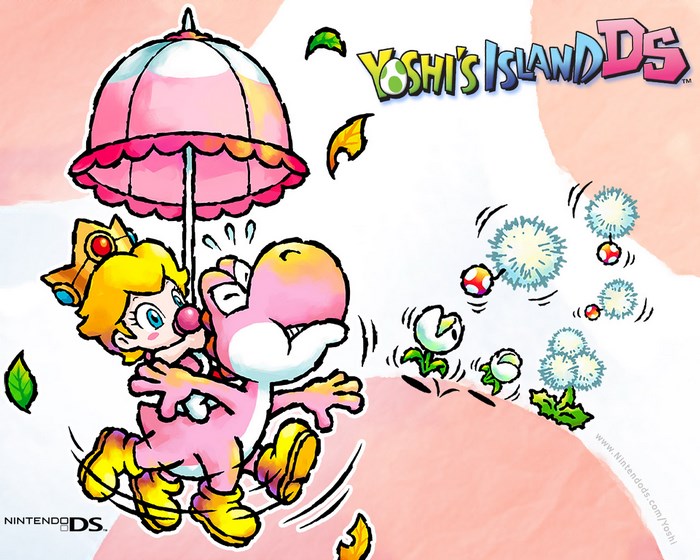 Princess Peach and Yoshi from Yoshi's Island DS