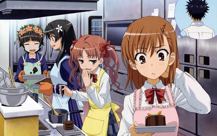 Kuroko Shirai and friends baking cakes