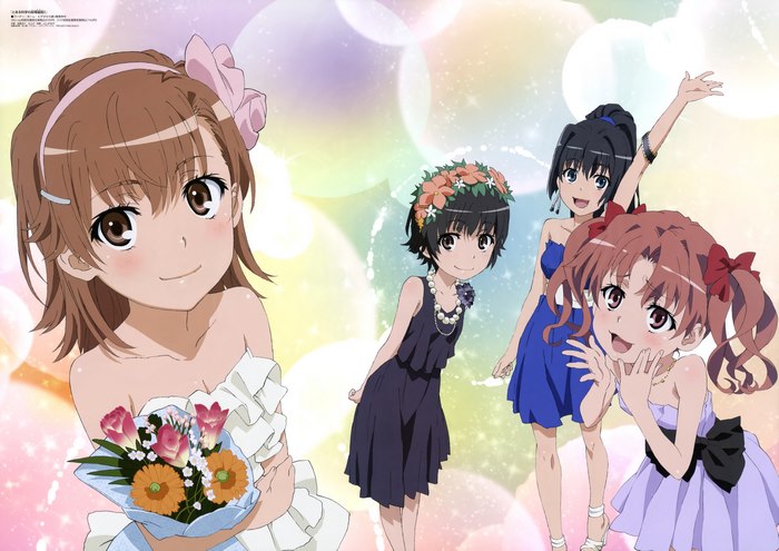 Misaka Mikoto and friends from Toaru Kagaku no Railgun