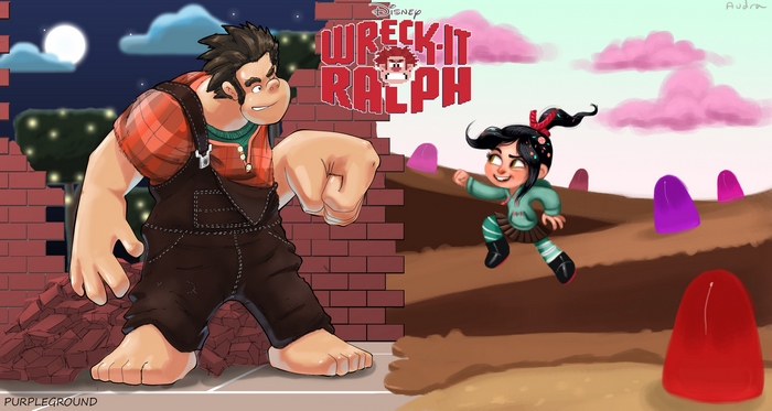 Ralph and Vanellope from Wreck-It Ralph
