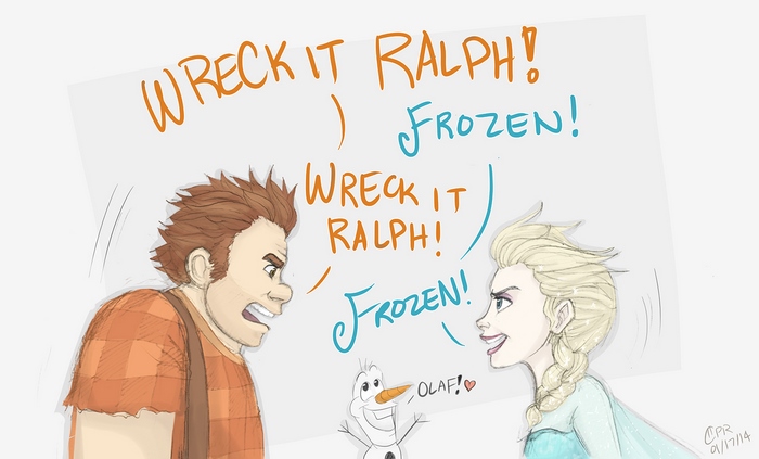 Ralph and Elsa from Wreck-It Ralph and Frozen