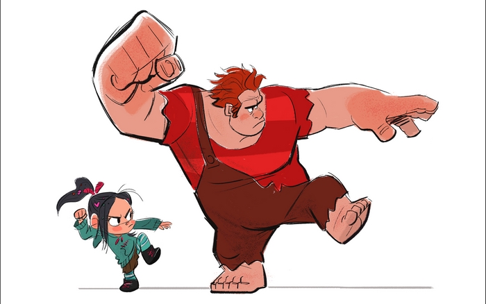 Ralph and Vanellope from Wreck-It Ralph