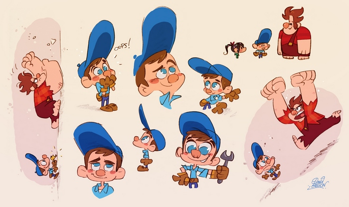 Felix and Ralph from Wreck-It Ralph