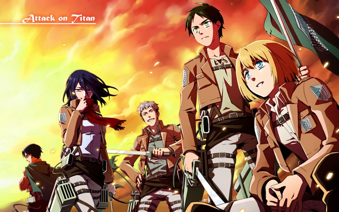 Attack on Titan characters with Jean Kirstein