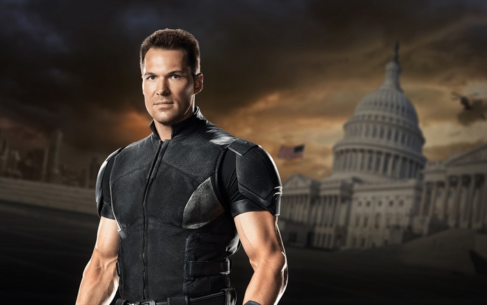 Colossus from X-Men in front of the Capitol Building