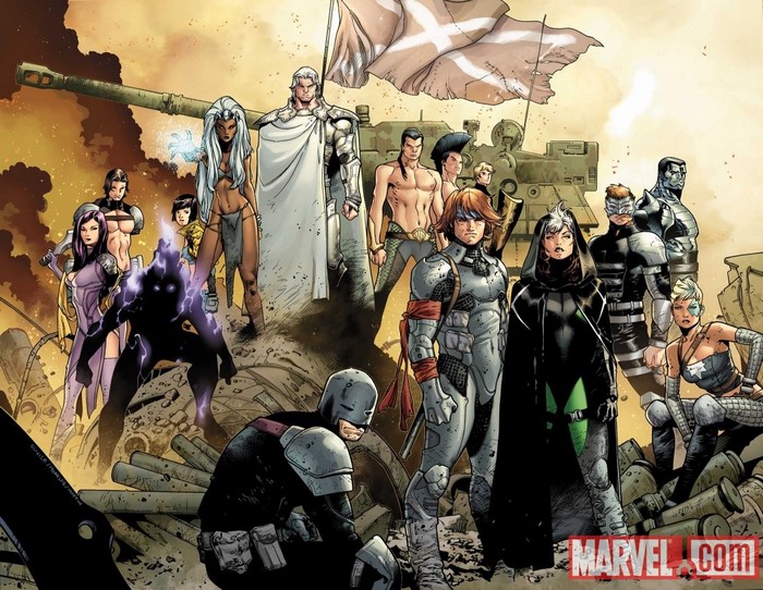 X-Men characters in a post-apocalyptic setting