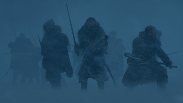 Tormund Giantsbane and companions in snow