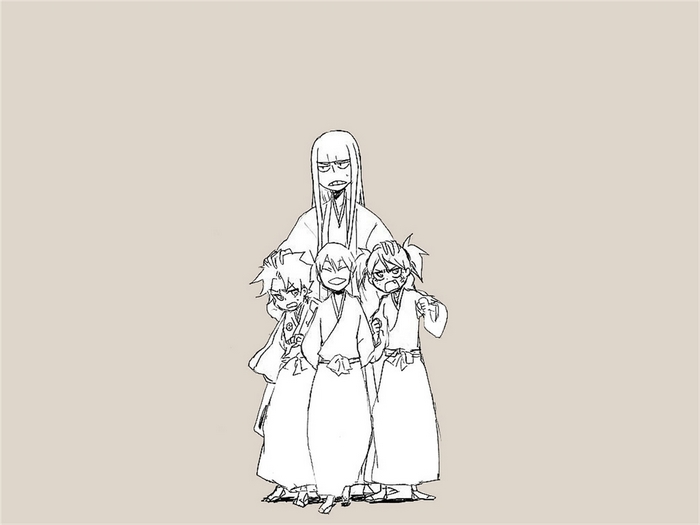 Shinji Hirako with three children