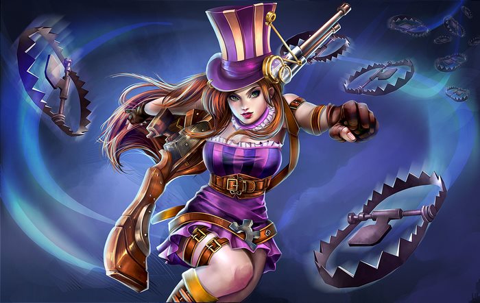 Caitlyn from League of Legends with traps