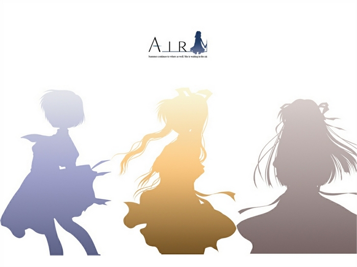 AIR Minagi Tohno anime silhouettes