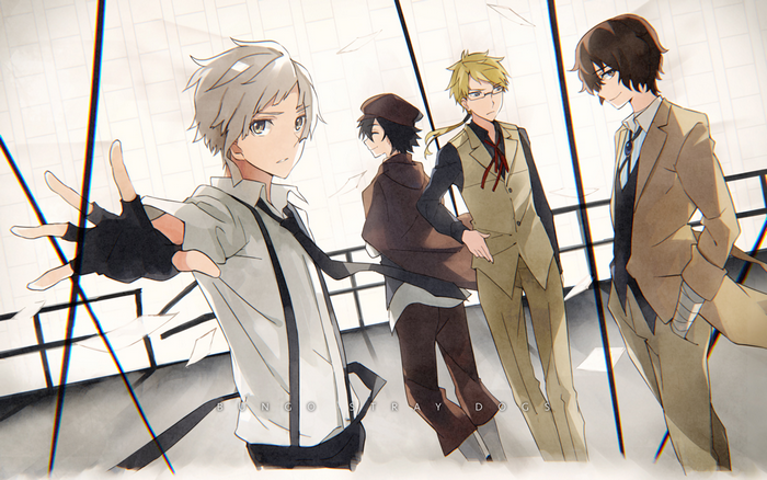 Bungo Stray Dogs characters in a modern setting