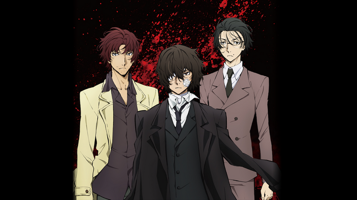 Osamu Dazai and two men from Bungo Stray Dogs