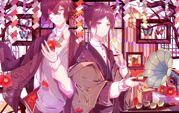 Osamu Dazai and Chuya Nakahara from Bungo Stray Dogs