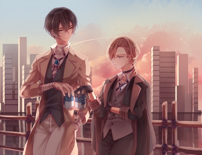 Osamu Dazai and Chuuya Nakahara from Bungo Stray Dogs