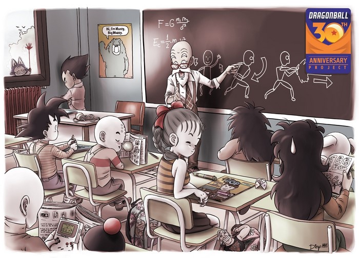 Dragon Ball 30th Anniversary Project classroom scene