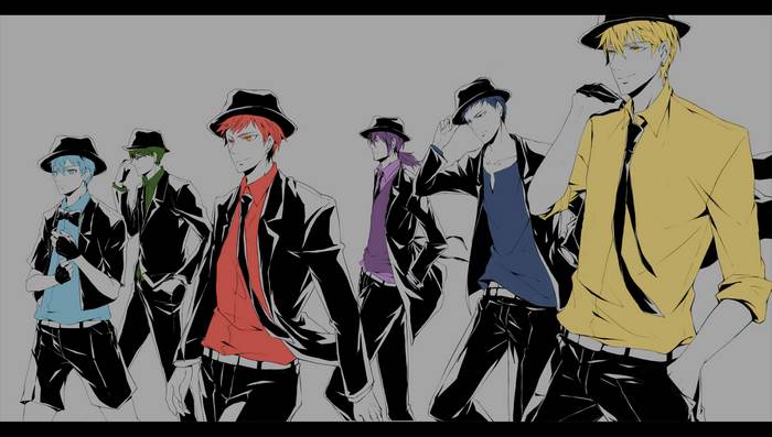 Group of men in suits and hats
