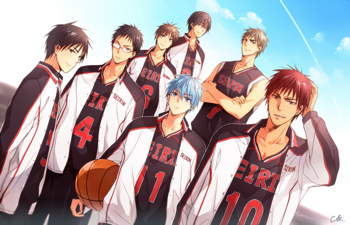 Seirin Basketball Team Group Photo with Tetsuya Kuroko