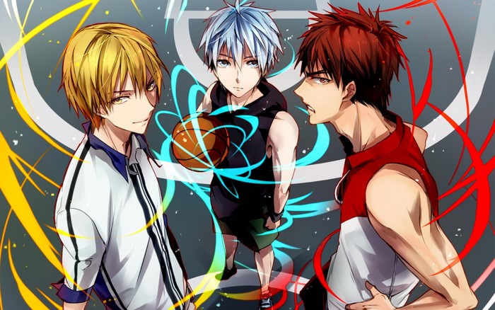Tetsuya Kuroko and two other male characters from Kuroko's Basketball
