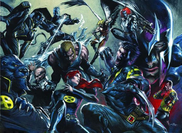 X-Men characters fighting