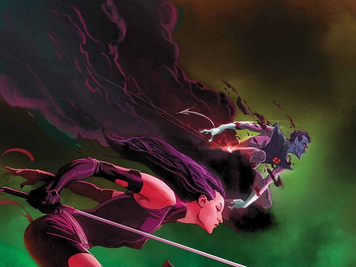 Nightcrawler and Psylocke from Marvel Comics