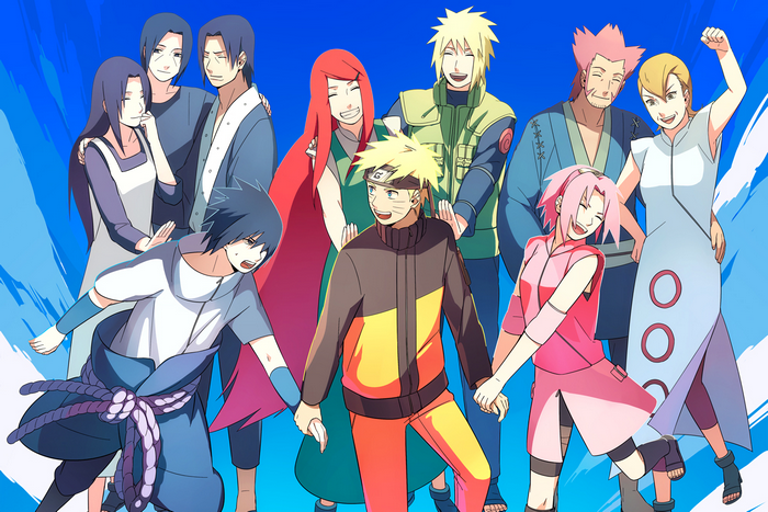 Naruto characters family portrait