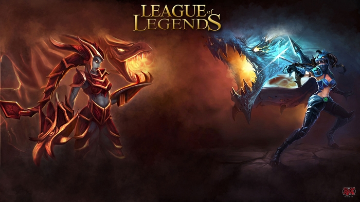 Vayne and Dragon from League of Legends