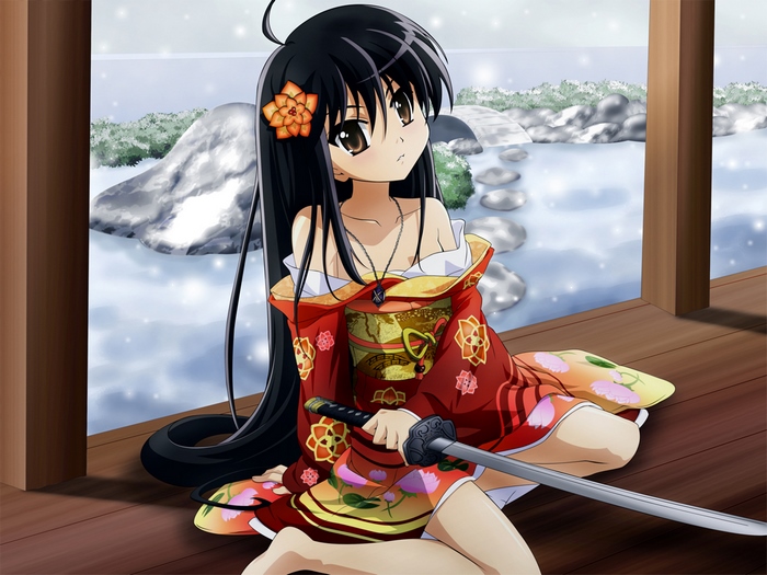Shana from Shakugan no Shana with a Katana