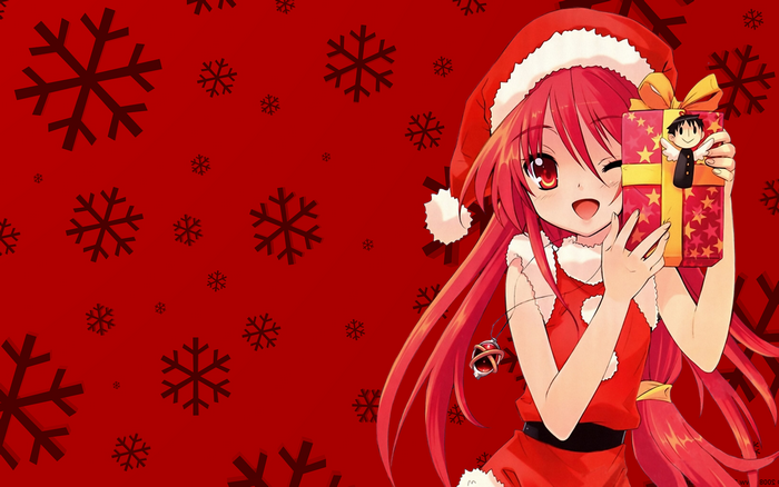 Shana from Shakugan no Shana holding a gift
