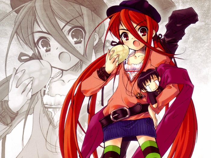 Shana from Shakugan no Shana holding a doll