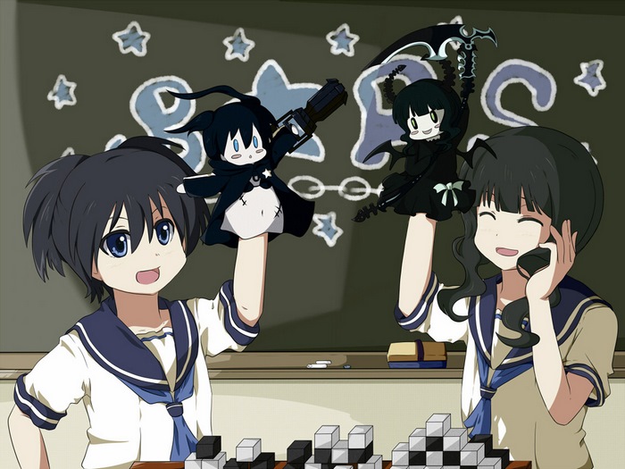 Mato Kuroi characters on a blackboard