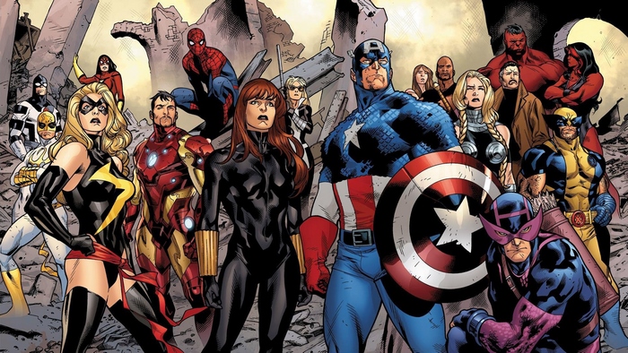 Avengers Assemble in a Ruined City