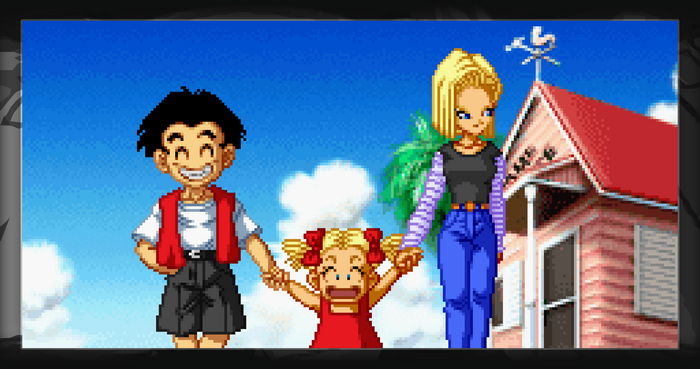 Android 18 and children from Dragon Ball