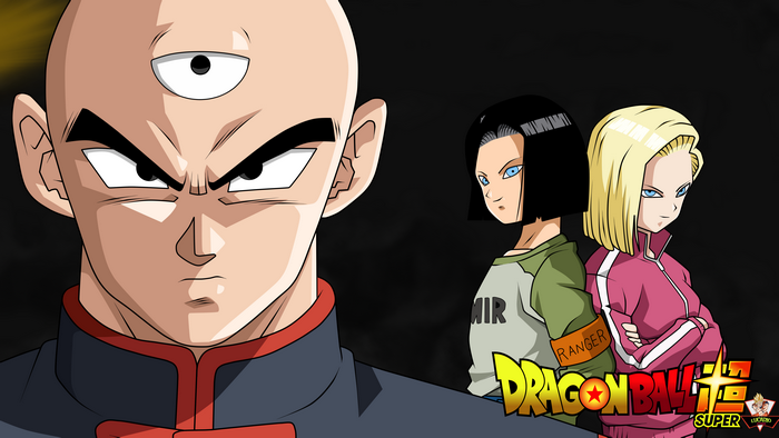 Tien Shinhan, Android 17, and Android 18 from Dragon Ball Super