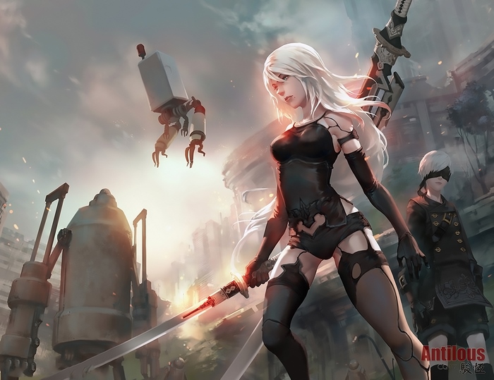 YoRHa Type A No.2 and 9S from Nier: Automata